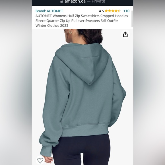 NWOT Half zip hoodie sweatshirt - Picture 5 of 12